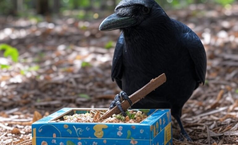 La inteligencia de los cuervos de Nueva Caledonia: Fabricantes de herramientas naturales