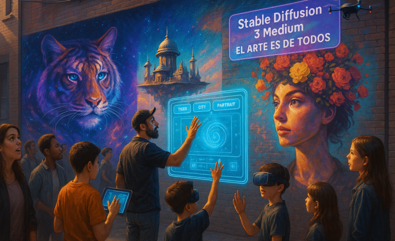 Stability AI Lanza Stable Diffusion 3 Medium: Generación de Imágenes IA de Alta Calidad y Más Accesible