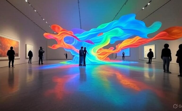 El Arte Generativo con IA Responde en Tiempo Real a la Interacción del Espectador