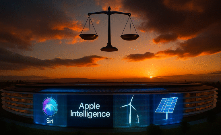 Los objetivos climáticos y de IA de Apple parecen irreconciliables