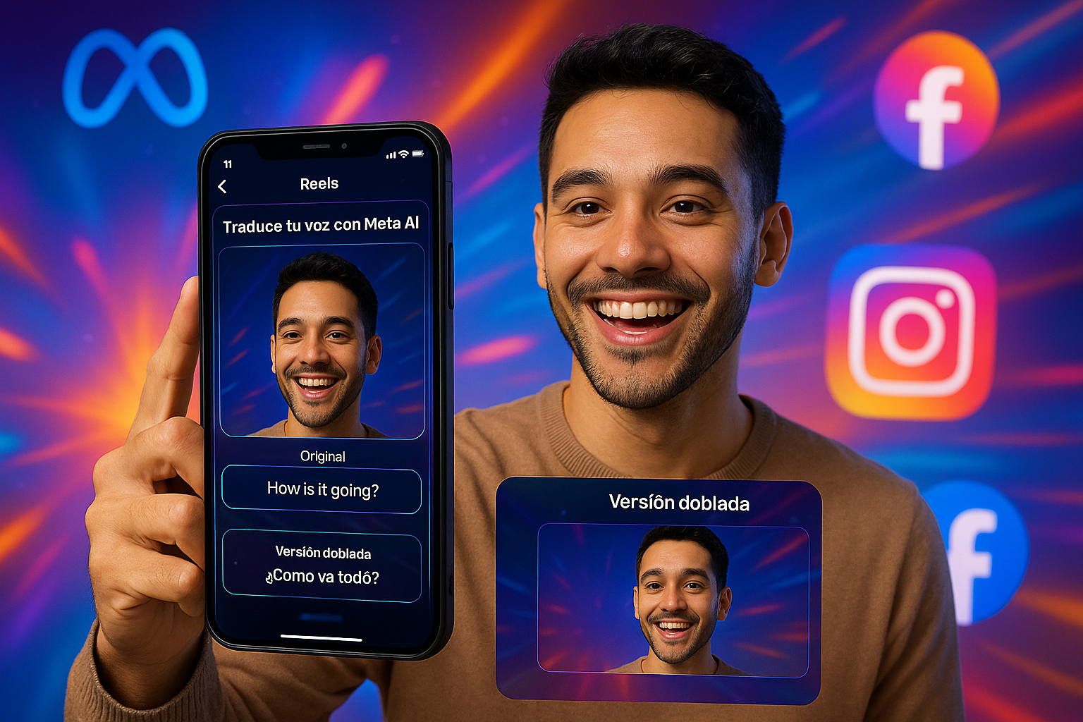 Meta revoluciona Instagram y Facebook: así funciona el nuevo doblaje con IA para videos