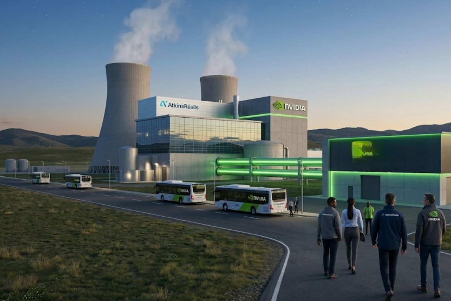 Nvidia y AtkinsRéalis exploran fábricas de inteligencia artificial alimentadas por energía nuclear