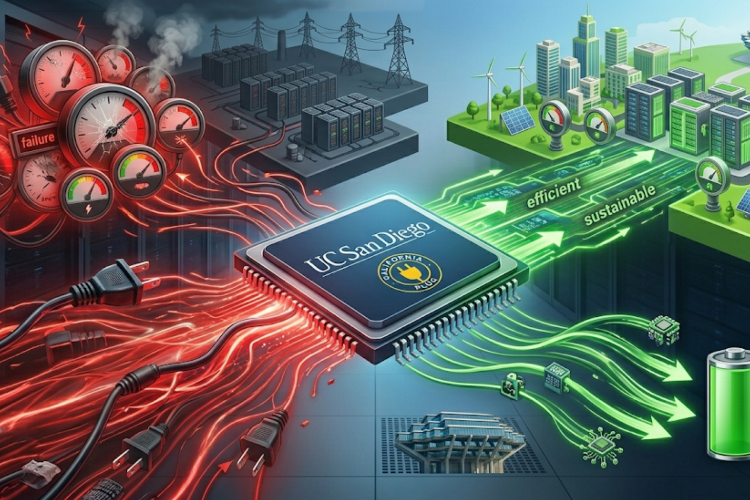 El costo oculto de la IA: Cómo un nuevo chip de UC San Diego evitará la quiebra energética en la nube