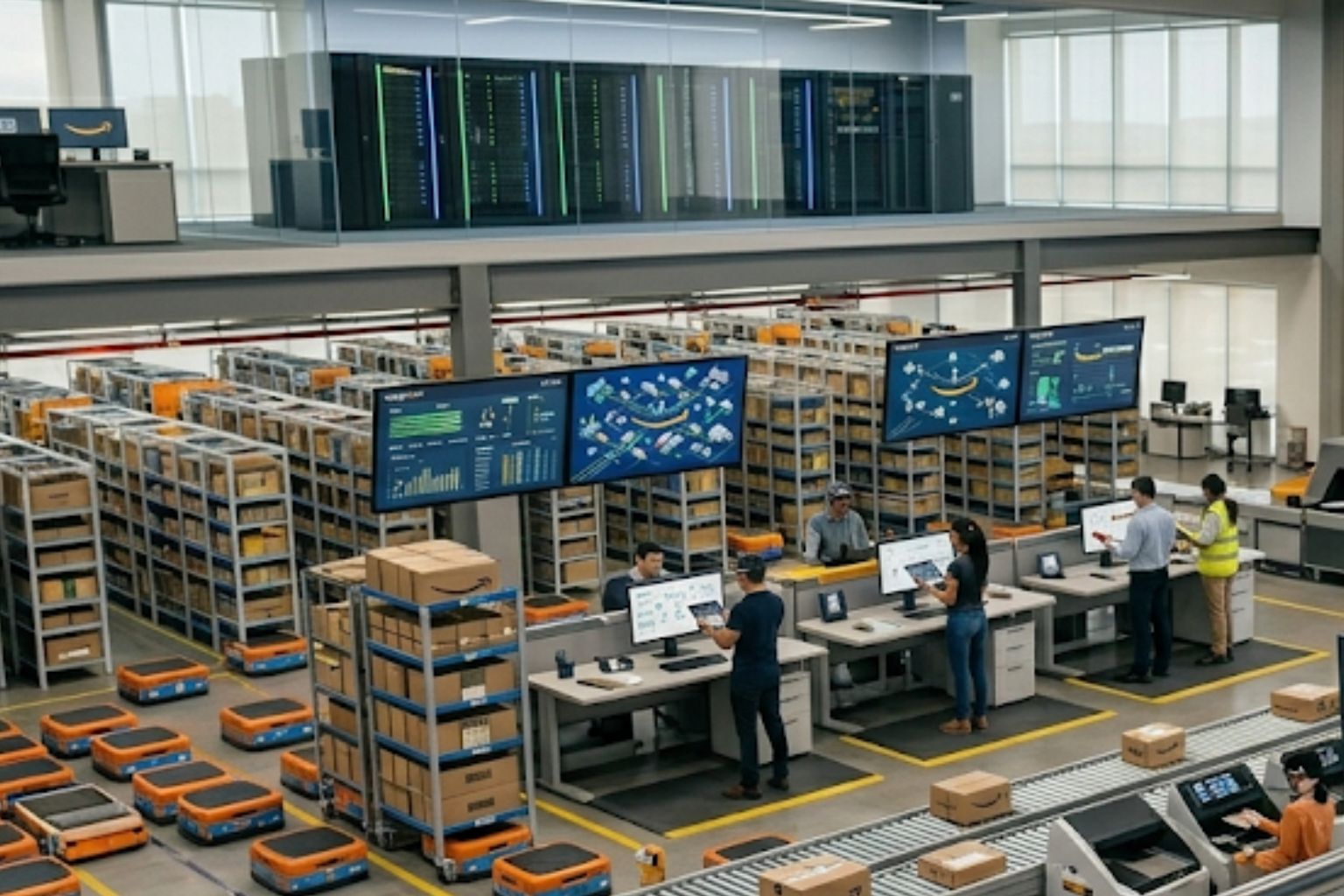 Amazon escala su hegemonía logística con la red de «IA de flujo total»