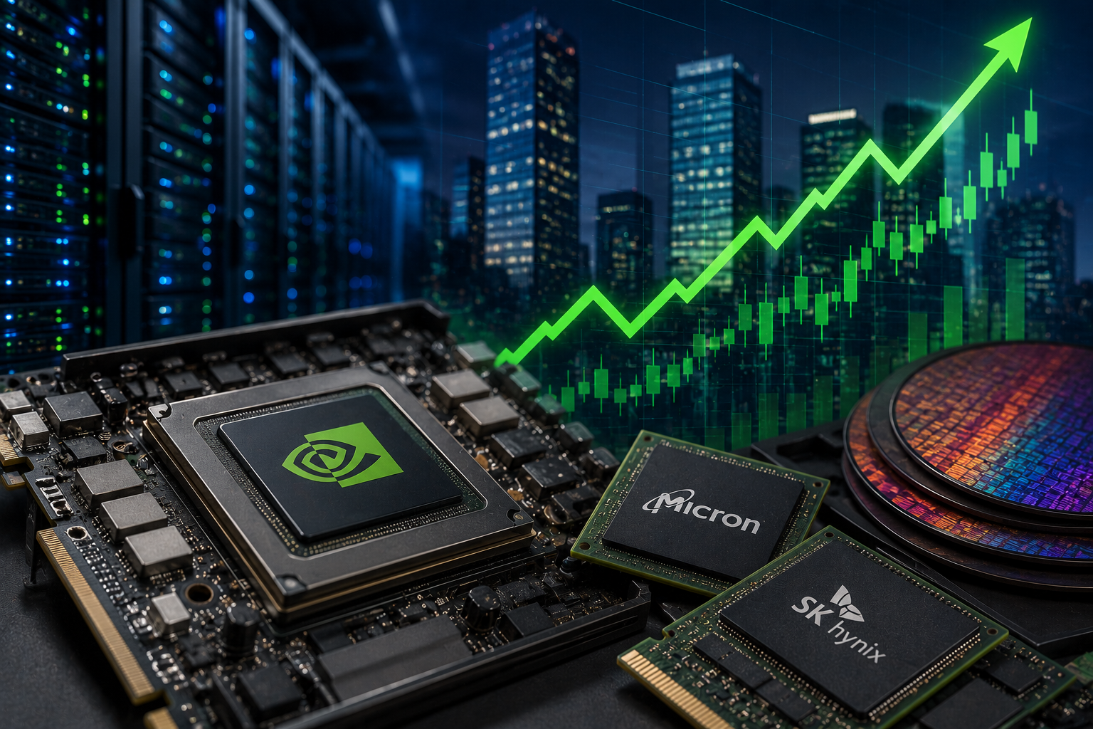 Nvidia y fabricantes de chips siguen disparados por la fiebre IA