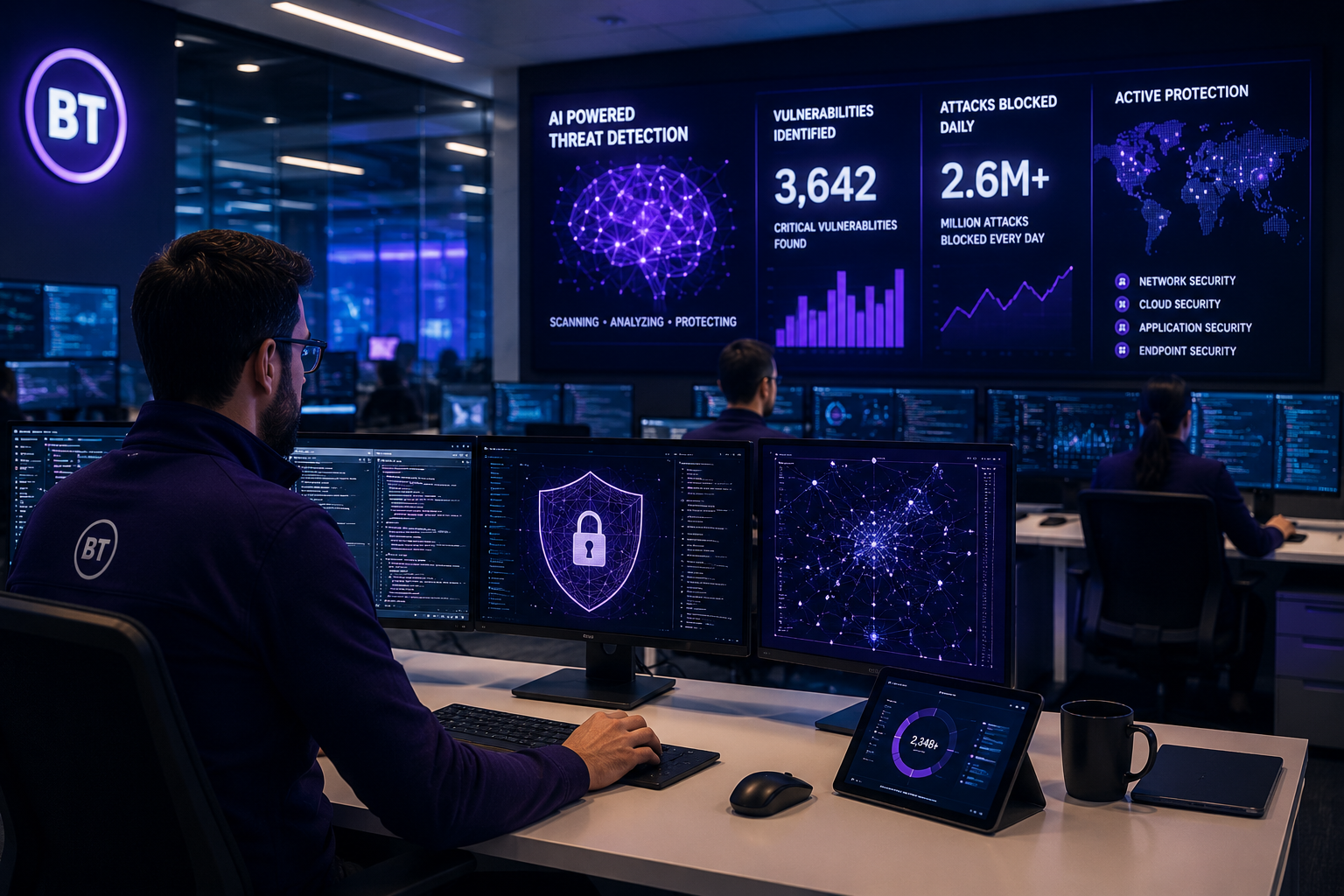 Ciberseguridad con inteligencia artificial: BT audita código a escala industrial