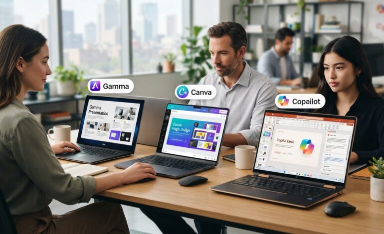 Las mejores IA para hacer presentaciones en 2026: Gamma, Canva y Copilot comparadas