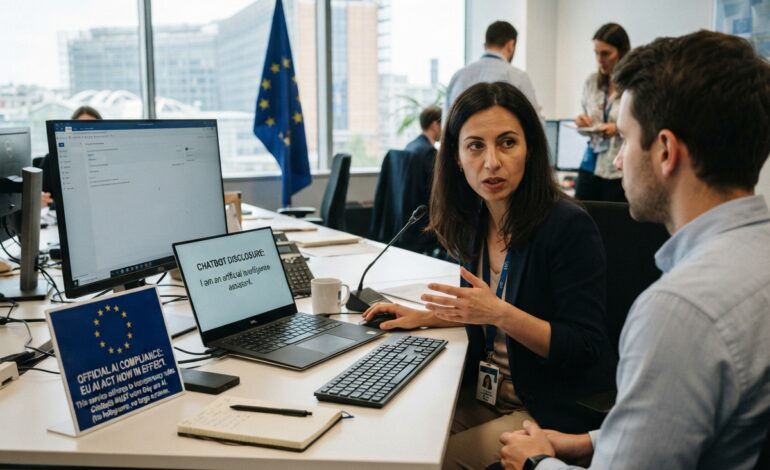 La Ley de IA de la UE ya se aplica: los chatbots deben decir que son IA y las multas llegan a €15 millones