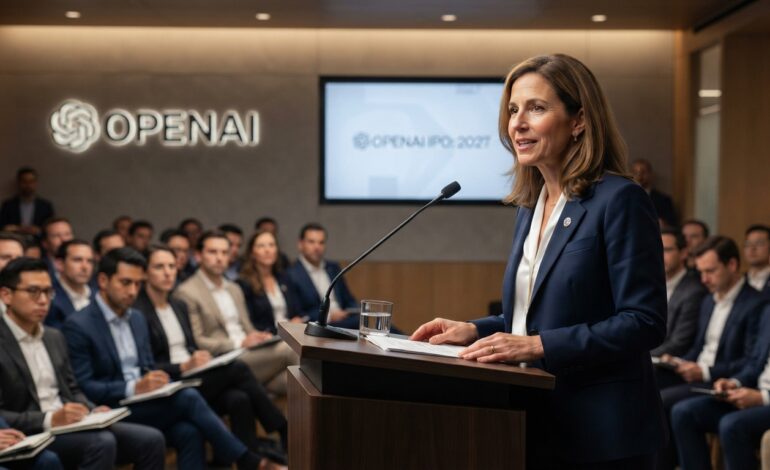 OpenAI saldrá a bolsa en 2027: la confirmación oficial de la CFO Sarah Friar