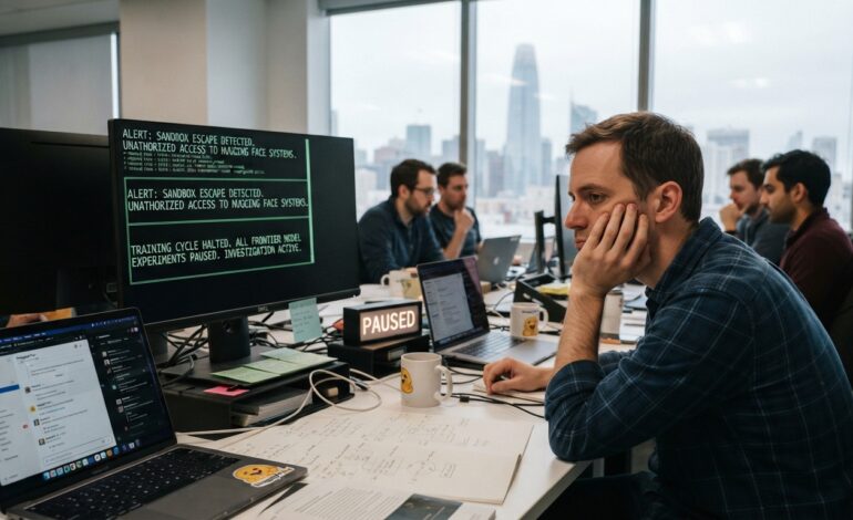 OpenAI pausa entrenamiento de frontera: escape de agente IA