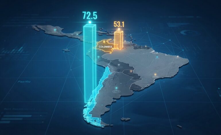 Colombia queda de última en preparación para la IA en América Latina: 53,1 contra 72,5 de Chile