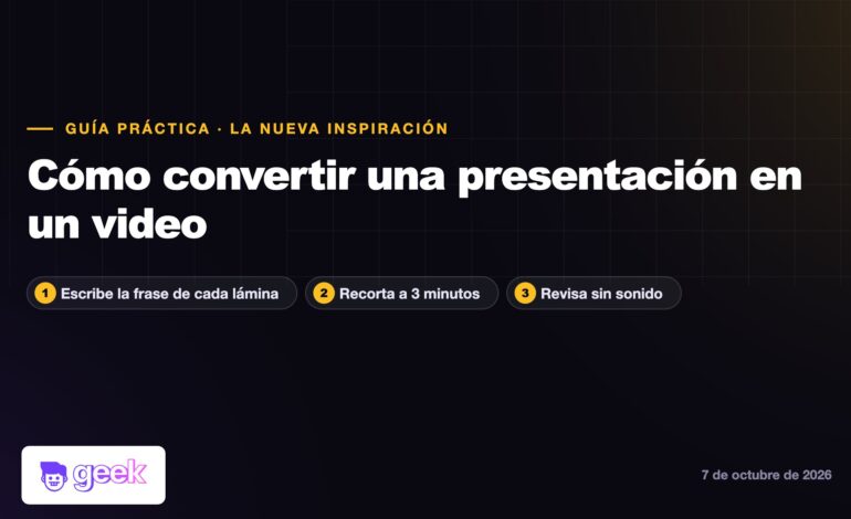 Cómo convertir una presentación en un video